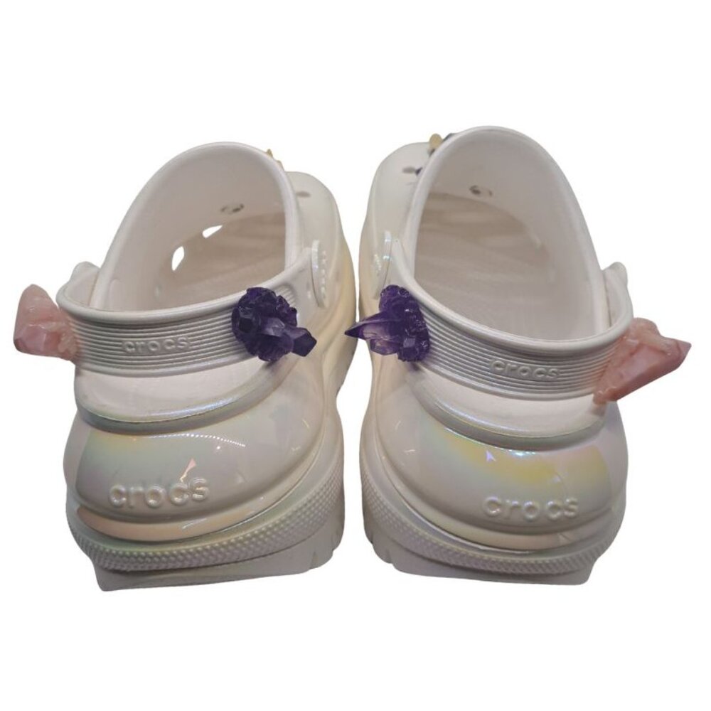 Crocs Lil Nas X Mega Crush Clogs iridescent with crystal Jibbitz charms Unisex - Picture 7 of 10